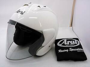 【送料無料】良品 Arai アライ SZ-Ram3 RamⅢ WHITE ホワイト XLサイズ ジェットヘルメット