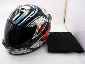 【送料無料】良品 Arai アライ QUANTUM-J クアンタムJ NAKANO ナカノ Mサイズ スモークシールド付き 中野真矢 フルフェイスヘルメット