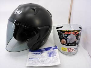 【送料無料】Arai アライ SZ-G FLAT BLACK フラットブラック Lサイズ スモークシールド付き ジェットヘルメット