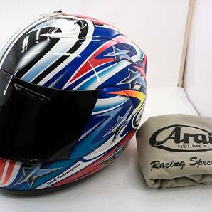 【送料無料】Arai アライ RX-7 RR4 NAKANO ナカノ Mサイズ スモークシールド付き 中野真矢 フルフェイスヘルメット