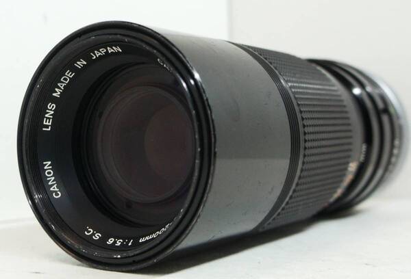 ~実写確認済~ ☆実用品・人気の望遠レンズ☆ キャノンFDマウント用 CANON ZOOM LENS FD 100-200mm F5.6 S.C (F0636)
