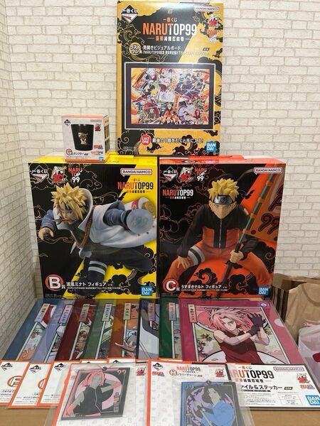 一番くじ NARUTOP99 豪華絢爛忍絵巻 B賞 C賞 ラストワン賞 下位賞オマケ付き