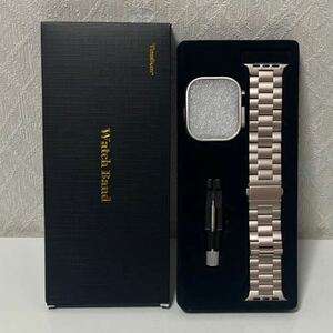 601i1902 コンパチブル Apple Watch バンド Ultra 49mm プレミアムステンレススチールメタル交換バンド Apple Watch (ゴールド)