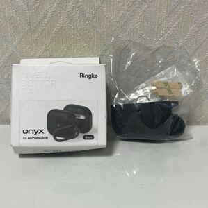 601i1945 AirPods 3 ケース AirPods3 カバー TPU [カラビナ付き] 耐衝撃 保護 ワイヤレス充電 Onyx (Black)