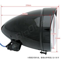 BigOne Buffalo 5.5 インチ FTR250 ジャイロX CB400SS ズーマー XL230 シャドウ 400 スラッシャーFTR223 ベイツ ベーツ ライト 黒 ブラック_画像4