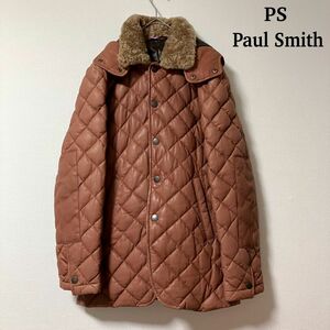 PS Paul Smith ポールスミス 最高級 ラムレザー ダウンジャケット キルティング