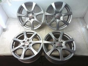 ★@8168 アコード CL7 アルミ ホイール 4本 ユーロR シビック FD系？ 純正 エンケイ 18×7.5J +60 5H 114.3 ハブ径64 ジャンク 3倉