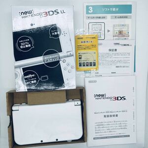 【美品】New Nintendo ニューニンテンドー/3DS LLパールホワイト /箱 ARカード 説明書付き