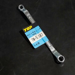 未使用品 トップ工業 TOP 両口メガネレンチ 45°型長形 5.5×7mm 12角 TM-5.5×7