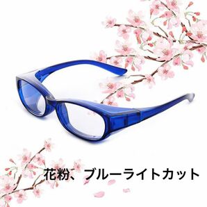 老眼鏡 花粉メガネ, 花粉防塵メガネ 保護メガネ 老眼鏡 ARコーティング おしゃれ 男女兼用 度数＋4.00 ブルー