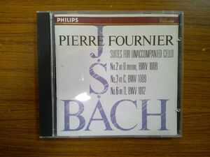 BT　G5-19　送料無料♪【　J.S.BACH・SUITES　FOR　UNACCOMPANIED　CELLO　NOS.2.3＆6PIERRE　FOURNIER　】中古CD　