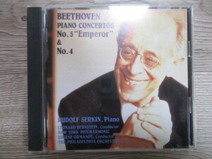 BT　M3　送料無料♪【　ベートーヴェン：ピアノ協奏曲第5番「皇帝」/　第4番　ゼルキン　】中古CD　
