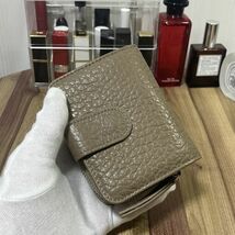 【田中革具】 長財布 牛革 革財布 コンパクト財布 折り財布 レディース 本革 新品 未使用 送料無料 人気商品 ファスナー　ブラウン_画像4