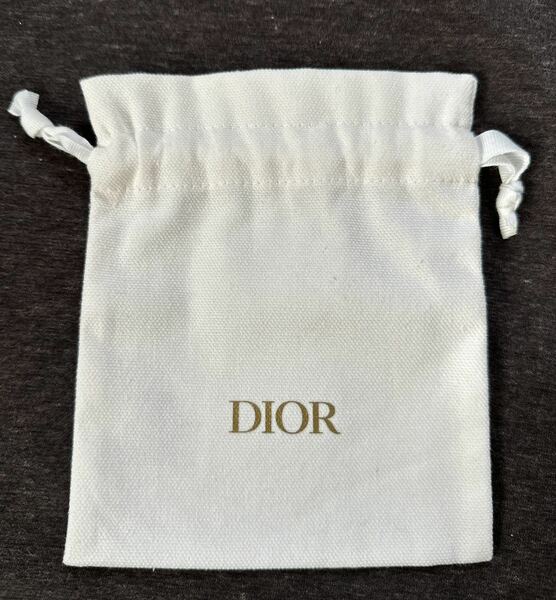 Dior ディオール　ミニ巾着 ポーチ ホワイト 白