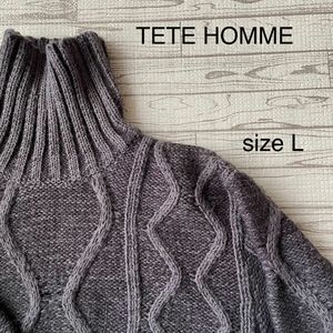 [美品]TETE HOMME テットオム　ニットセーター　メンズ　L