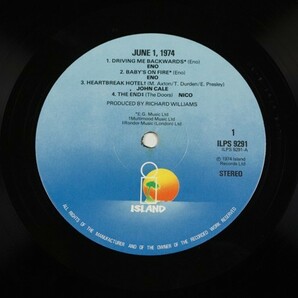 ◇英盤 Kevin Ayers John Cale Eno Nico/June 1 1974/LP、ILPS9291 #L16YK1の画像3