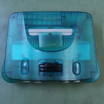 N64 クリアブルー ジャンク 本体 収納ボックス 拡張パック 任天堂 ニンテンドー Nintendo Nintendo64 中古 中古品 ゲーム機 Game Console_画像3