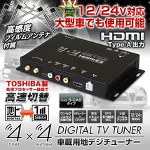 地デジチューナー フルセグチューナー 4×4 4x4 車載 HDMI 地デジ フルセグ ワンセグ 自動切替 【FT44G】_画像1