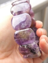 フローライト　紫蛍石　天然水晶　優しい紫　強力な守護　バングル　ブレスレット_画像7