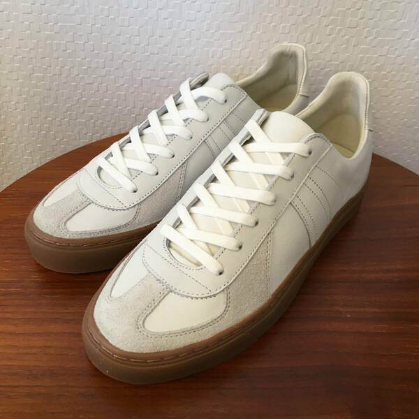 24.0～24.5cm｜ALTERUM オルタム 1075L GERMAN ARMY TRAINER Vintage White 白 ビブラムソール 牛革 靴 日本製 Japan (新品)(正規品)