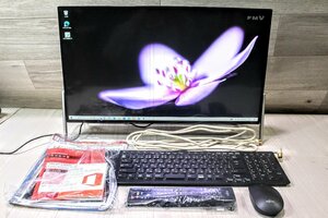 ☆動作品☆FUJITSU　富士通　デスクトップパソコン　エスプリモ　FMVF53B3BJ　一体型パソコン　画面に不具合あり　M1097