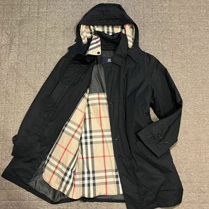 1円 美品 魅せる男 BURBERRY LONDON バーバリーロンドン ノバチェック ダウンライナー スーツ 3way メンズ ステンカラーコート 3シーズン