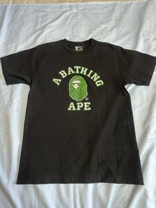 極美品 90s 初期物 A BATHING APE 半袖Tシャツ ブラック Mサイズ ア ベイシンク エイプ 送料全国一律230円