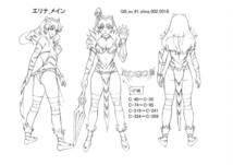 110枚 　OVA クイーンズブレイド 美しき闘士たち　設定資料集　　【検索用】アニメスタッフ用設定　SETTEI_画像2