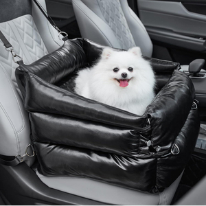  for pets Drive box dog PU. durability UP! Drive car small size dog medium sized dog outing cat for weight 15kg and downward in car seat travel ( black )