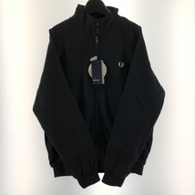 【中古】FRED PERRY ローズプリントハリントンジャケット サイズM ブラック J3289 フレットペリー[240017603790]_画像1