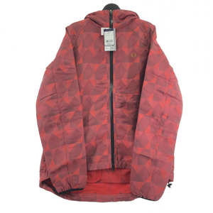 【中古】FRED PERRY MODERN ARGYLE JAQUARD PARKA サイズL レッド フレッドペリー[240017604564]