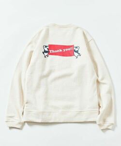 新品未使用 スウェット 限定展開 CHUMS×FREAK'S STORE/チャムス 別注 バックプリント クルーネックスウェット/Thank you トレーナー SWEAT