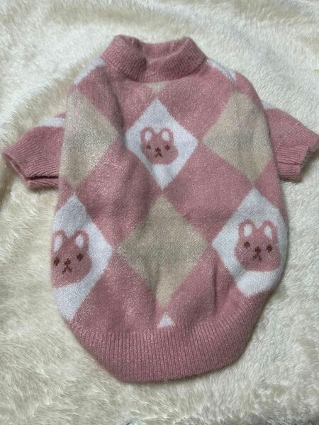 格子縞のセーター犬の服犬のための柔らかい小さな服ペットの衣装暖かい秋冬 Mサイズ