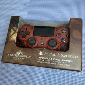 SONY ソニー PS4 ワイヤレスコントローラー DUALSHOCK4 MONSTER HUNTER:WORLD LIOLAEUS EDITION CUHJ-15008 マグマレッド 