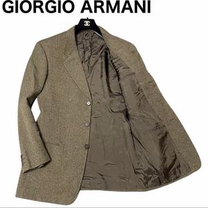 美品　GIORGIO ARMANI ジョルジオアルマーニ　テーラードジャケット　ブレザー　イタリア製　シングルブレスト　大きいサイズ48 XL〜相当