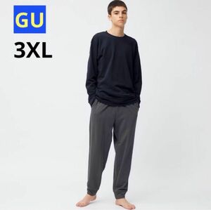 【新品】GU ソフトスウェットラウンジセット ネイビー 3XL 大きいサイズ セットアップ スウェット ゆったり パジャマ