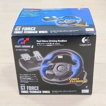 【K2】 Logicool ロジクール GT FORCE ステアリングコントローラー LPRC-10000 PS2 グランツーリスモ4 対応_画像1