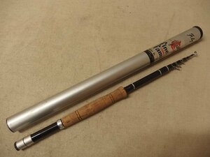 0140249a【KIRAKU Fine famous TELESCOPIC F-7 フライロッド】キラク/釣り竿/アルミケース入り/全長45.5cm程(収納時)/中古品