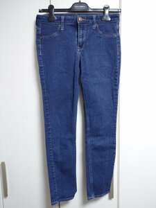 H&M デニムパンツ ボトムス ジーパン レディース SKINNY ANKLE 紺 27 241795 ZEOGIIKY