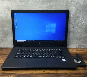 1円～ ●NEC VersaPro VKL21/X-5 タイプVX / Core i3 8145U (2.10GHz) / メモリ 8GB / HDD 500GB / DVD / 15.6型 フルHD / Win10 Pro 64bit