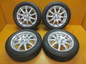 ☆スピスタ☆スタッドレスセット シルバー 10本スポーク 美品!! ルークス Ｎシリーズ ココア 155/65R14 4.5J +45 100-4 4本 R141098ST 中古