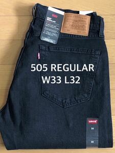 Levi's 505 REGULAR FIT BLACK W33 L32