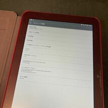 ELe361Y06 au Qua tab KYT33 タブレット アンドロイド レッド 赤 32GB カバーケース付き KDDI判定◯_画像2