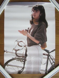 当時物 中島みゆき ポスター 36cm×51.5cm キャニオンレコード 自転車 厚紙 非売品 