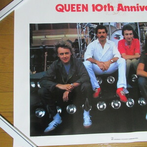 当時物 クイーン ポスター 59.5cm×84cm 10周年 ワーナーパイオニア QUEEN 10th Anniversary 非売品の画像4