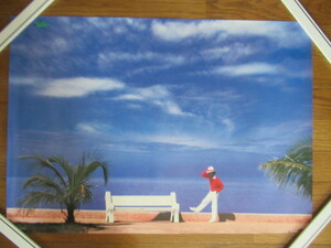 当時物 角松敏生 ポスター 50.5cm×72cm 1987 海辺 非売品 