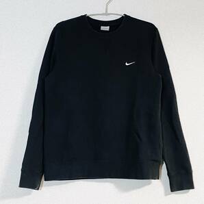 【中古】NIKE womens クルーネック スウェット ブラック M ナイキ トレーナー crewneck sweat black ワンポイントの画像1