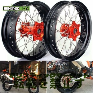 3.5*17 5.0*17ー フロントリア MX Supermoto オレンジホイールリムハブ KTM SX MXC XC GS SXS EXC XCW EXCF SXSF XCG 125-540 HUSABERG