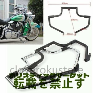 オートバイクラッシュバーエンジンガードプロテクターハーレーダビッドソンFLSTCスプリンガー除くソフテイル遺産クラシックモデル2