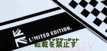 LIMITED EDITION ミニクーパー ステッカー ドアサイド デカール チェッカーフラグ R50 R52 R53 R56 R57 R58 R59 F54 F55_画像3